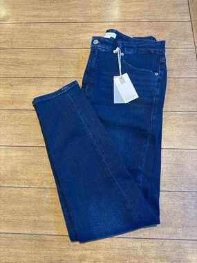 Good American Dark Blue Straight Leg Jeans